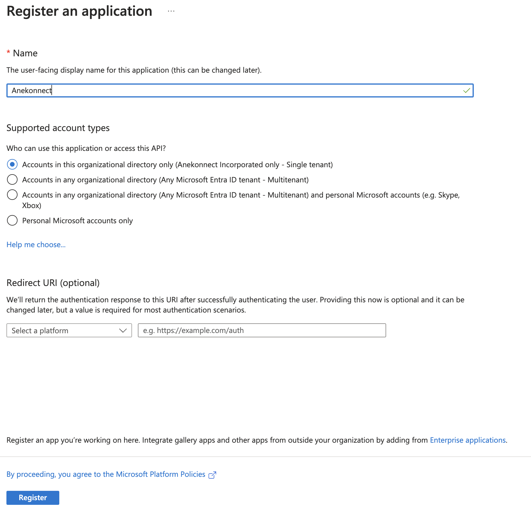 App Registration